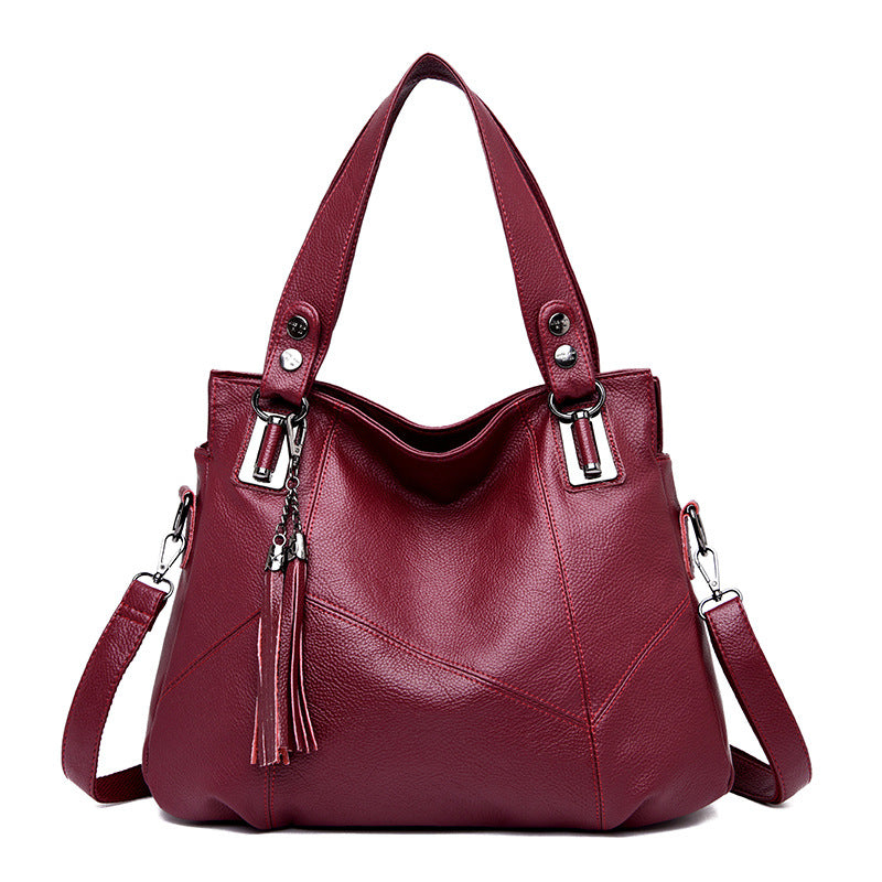 Fashionable Soft Leather Large Shoulder Bag for Women