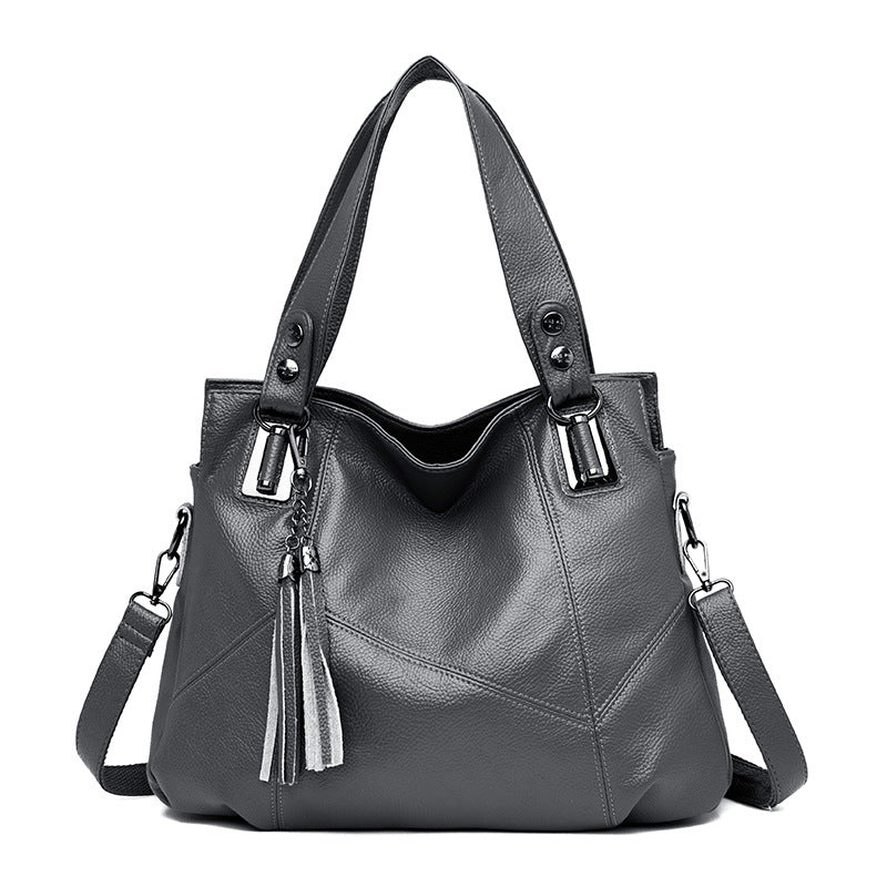 Fashionable Soft Leather Large Shoulder Bag for Women