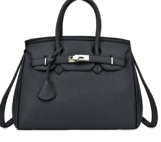 White Mini Lychee Texture Platinum Shoulder Bag