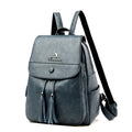 Diamond Two-Way Soft Leather Travel Backpack