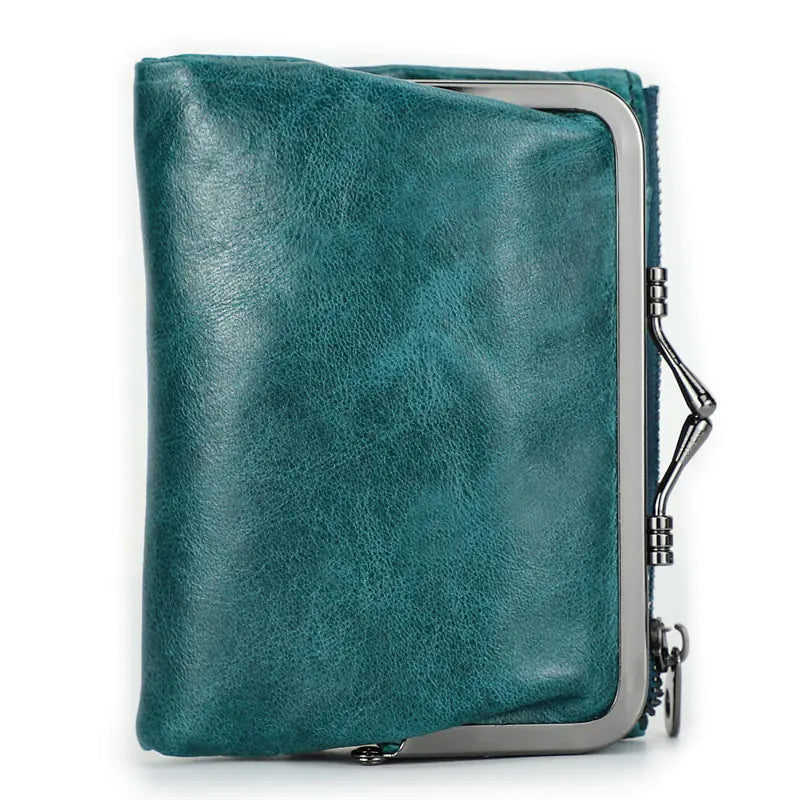 Anti-Theft Women's Wallet in Top Layer Cowhide