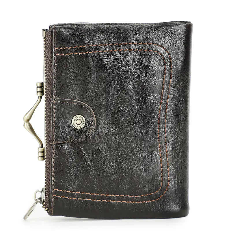 Anti-Theft Women's Wallet in Top Layer Cowhide