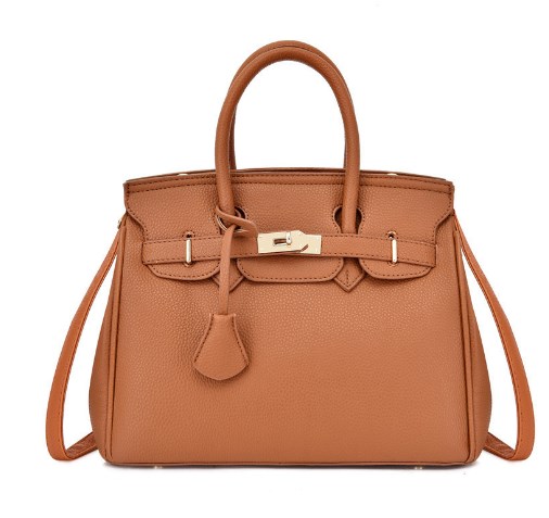 White Mini Lychee Texture Platinum Shoulder Bag