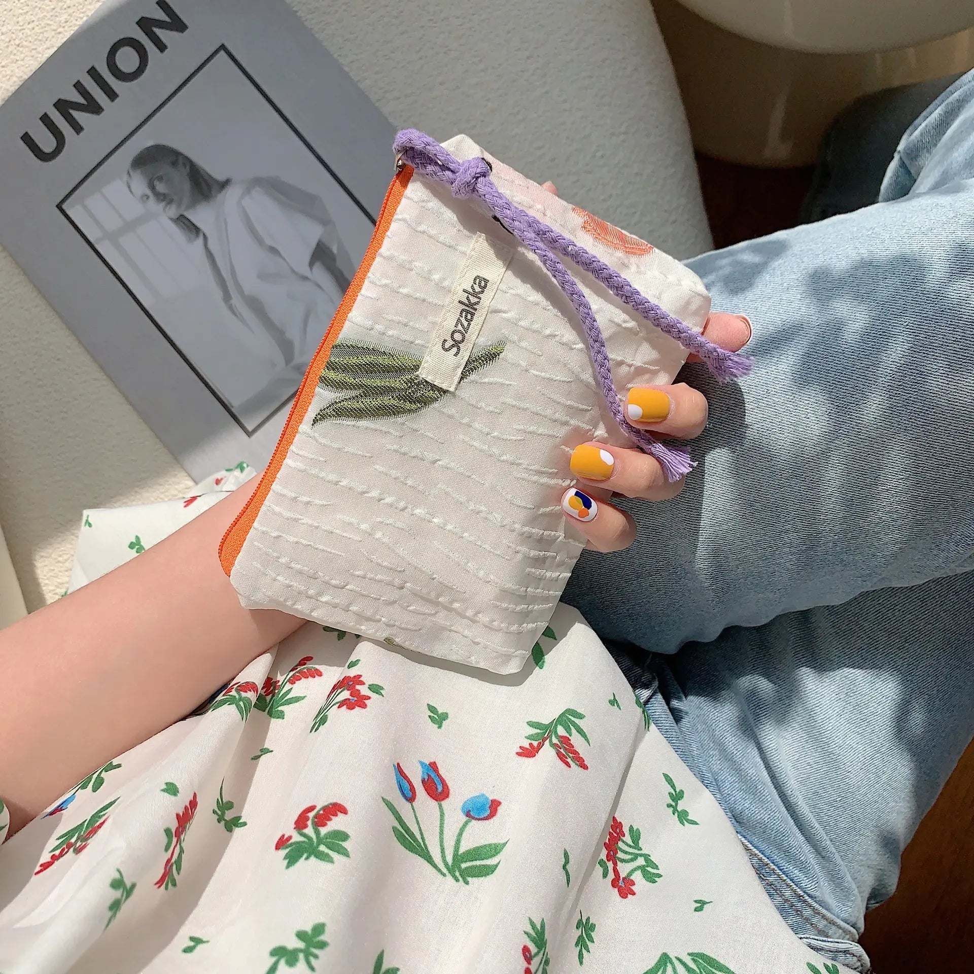 Rope Mouth Red Envelope Cosmetic & Coin Purse Bag