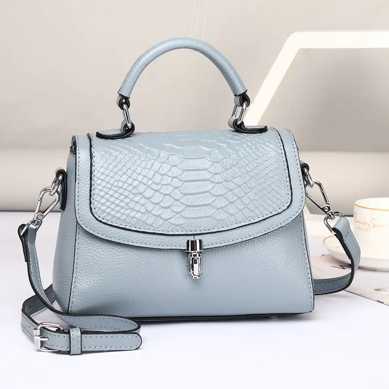 Real Leather Crossbody Shoulder Bag - Top Layer