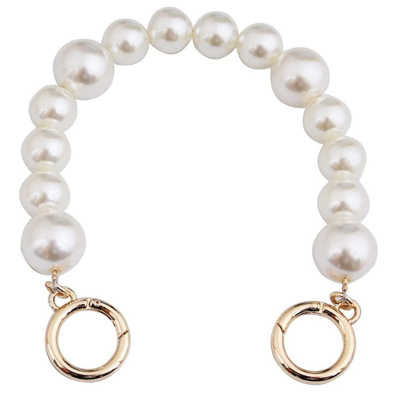 Fashion Simple Mixed Beads Imitation Pearl Bag Chain
