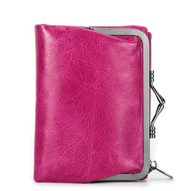 Anti-Theft Women's Wallet in Top Layer Cowhide